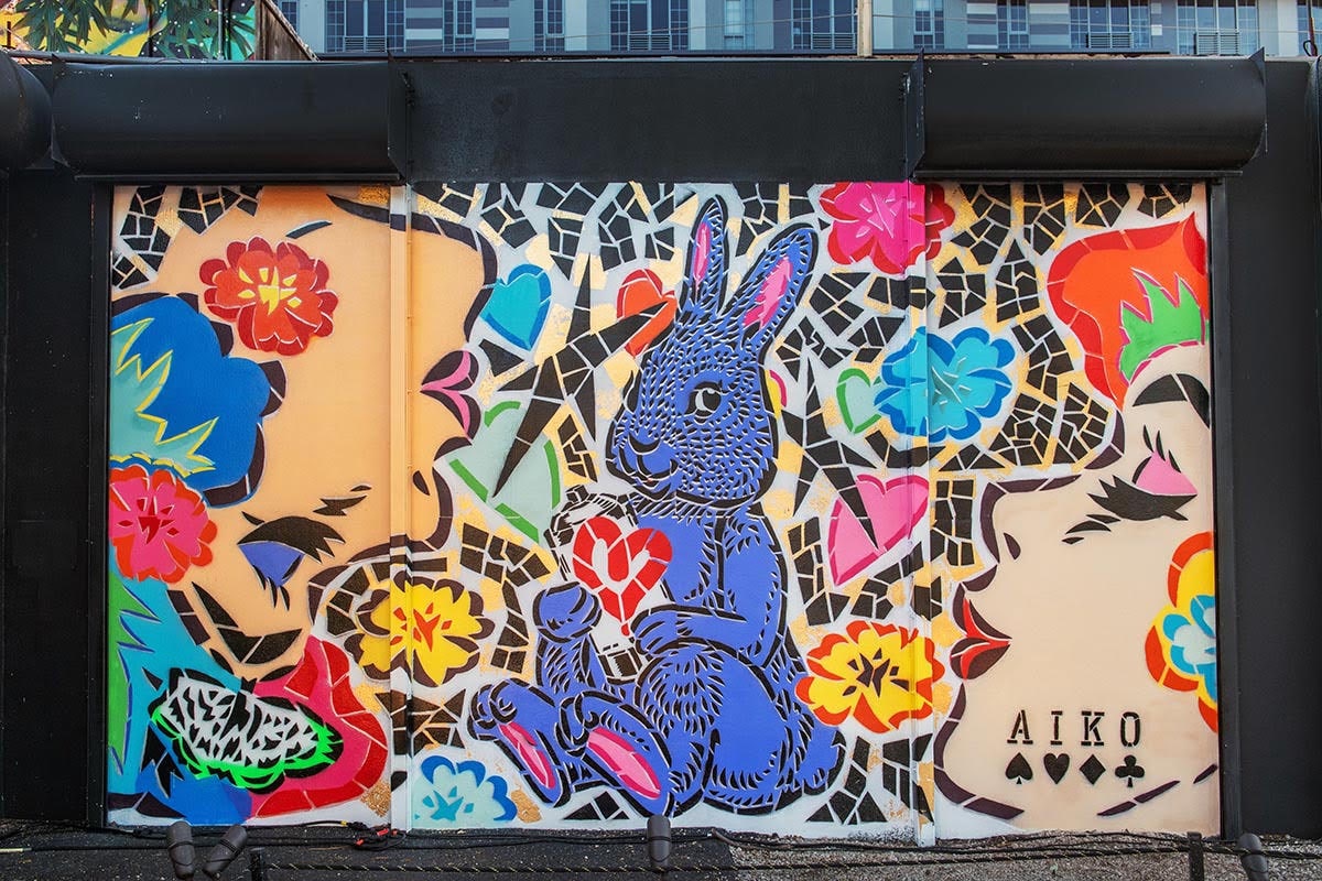 Aiko mural at Wynwood Walls